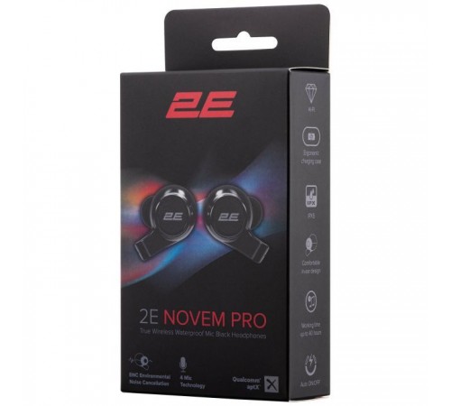 Наушники 2E Novem Pro True Wireless Waterproof Mic Black (2E-EBTWNPBK) Наушники 2E Novem Pro True Wireless Waterproof Mic Black (2E-EBTWNPBK)