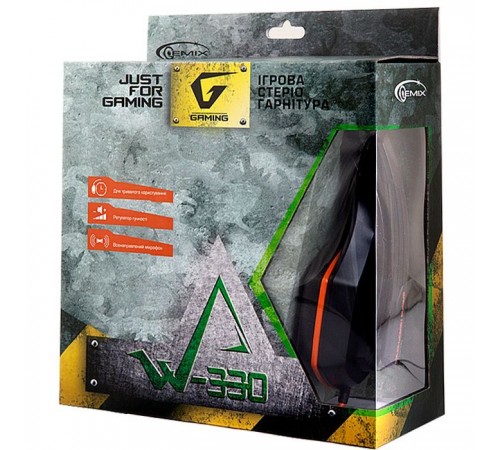 Наушники Gemix W-330 black-orange Наушники Gemix W-330 black-orange