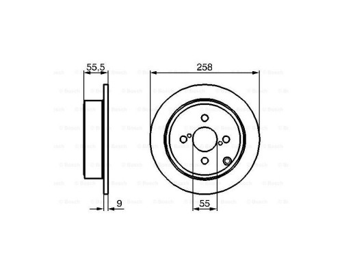 Гальмівний диск Bosch 0 986 479 086 Гальмівний диск Bosch 0 986 479 086