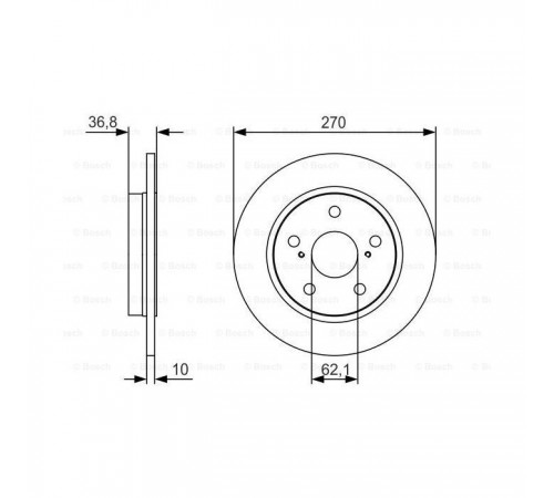 Гальмівний диск Bosch 0 986 479 S64 Гальмівний диск Bosch 0 986 479 S64