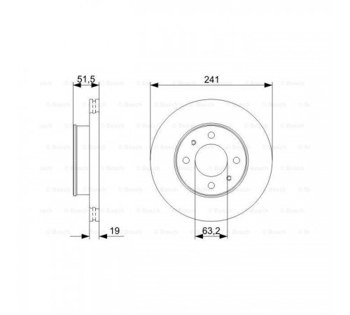 Гальмівний диск Bosch 0 986 479 377 Гальмівний диск Bosch 0 986 479 377