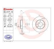 Гальмівний диск Brembo 08.4177.10