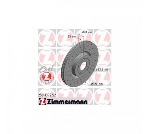 Гальмівний диск ZIMMERMANN 250.1372.52