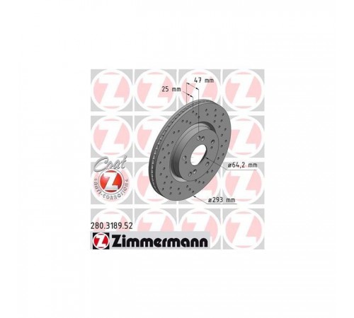 Гальмівний диск ZIMMERMANN 280.3189.52