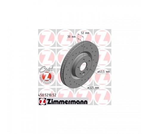 Гальмівний диск ZIMMERMANN 450.5210.52 Гальмівний диск ZIMMERMANN 450.5210.52