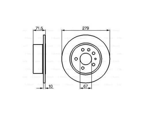 Гальмівний диск Bosch 0 986 478 199 Гальмівний диск Bosch 0 986 478 199