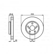 Гальмівний диск Bosch 0 986 478 858