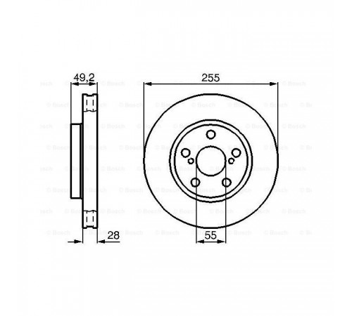 Гальмівний диск Bosch 0 986 478 858 Гальмівний диск Bosch 0 986 478 858
