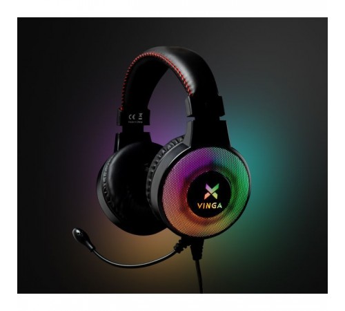 Наушники Vinga HSCU-100 Gaming LED Black (HSCU-100) Наушники Vinga HSCU-100 Gaming LED Black (HSCU-100)
