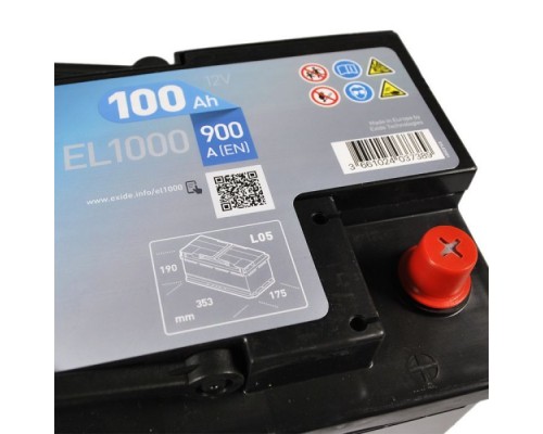 Акумулятор автомобільний EXIDE START-STOP EFB 100A (EL1000) Акумулятор автомобільний EXIDE START-STOP EFB 100A (EL1000)
