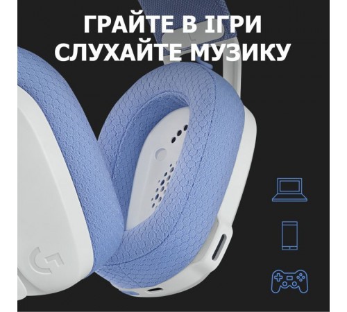 Наушники Logitech G435 Lightspeed Wireless Gaming Headset White (981-001074) Наушники Logitech G435 Lightspeed Wireless Gaming Headset White (981-001074)