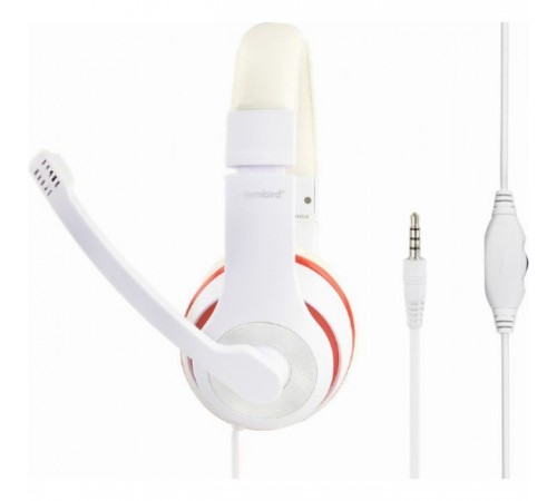 Наушники Gembird MHS-03 White/Red (MHS-03-WTRD) Наушники Gembird MHS-03 White/Red (MHS-03-WTRD)