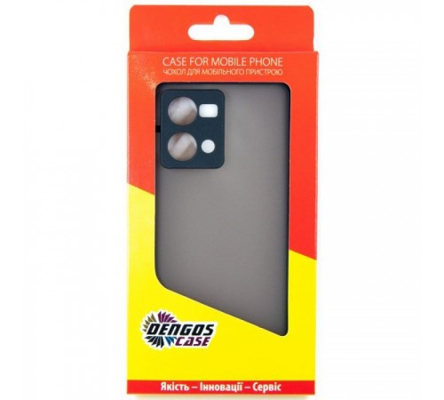 Чохол до мобільного телефона Dengos Matte OPPO Reno 7 (black) (DG-TPU-MATT-111) Чохол до мобільного телефона Dengos Matte OPPO Reno 7 (black) (DG-TPU-MATT-111)