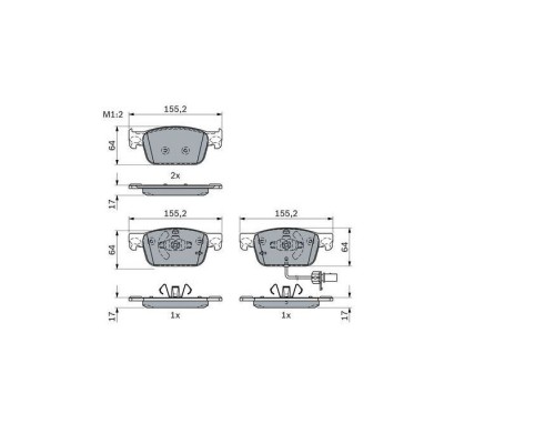 Тормозные колодки Bosch 0 986 424 433 Тормозные колодки Bosch 0 986 424 433