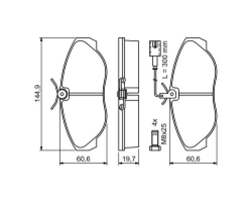 Тормозные колодки Bosch 0 986 424 556 Тормозные колодки Bosch 0 986 424 556