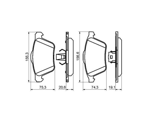 Тормозные колодки Bosch 0 986 494 159