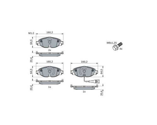 Тормозные колодки Bosch 0 986 494 660 Тормозные колодки Bosch 0 986 494 660