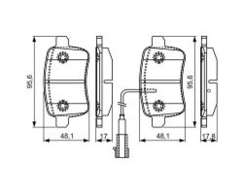 Тормозные колодки Bosch 0 986 495 305 Тормозные колодки Bosch 0 986 495 305
