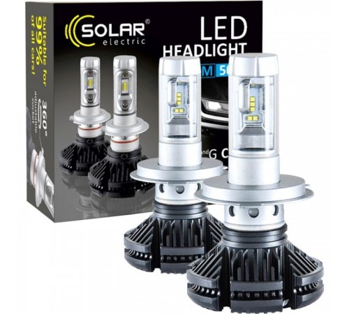 Автолампа SOLAR H4 12/24V 6000Lm 50W ZES Chip (8804) Автолампа SOLAR H4 12/24V 6000Lm 50W ZES Chip (8804)
