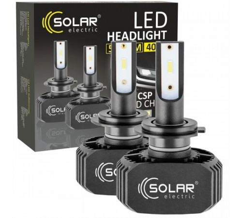 Автолампа SOLAR H7 LED 12/24V 40W 5000Lm 6000K, CSP1860 (8207) Автолампа SOLAR H7 LED 12/24V 40W 5000Lm 6000K, CSP1860 (8207)