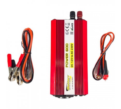 Автомобільний інвертор Bottari DC 12V - AC 230V 600W "POWER-600" (30200-IS) Автомобільний інвертор Bottari DC 12V - AC 230V 600W "POWER-600" (30200-IS)
