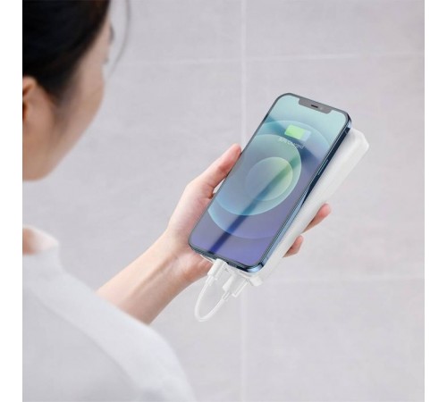 Батарея универсальная Baseus Bipow 20000mAh, 15W, USB-C/3A, 2*USB-A/3A(max.), +cable, white (PPBD050102) Батарея универсальная Baseus Bipow 20000mAh, 15W, USB-C/3A, 2*USB-A/3A(max.), +cable, white (PPBD050102)