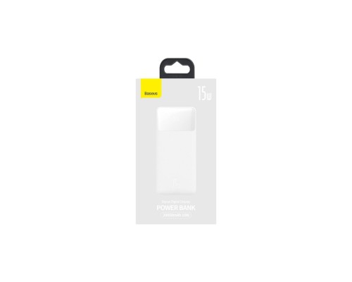 Батарея универсальная Baseus Bipow 20000mAh, 15W, USB-C/3A, 2*USB-A/3A(max.), +cable, white (PPBD050102) Батарея универсальная Baseus Bipow 20000mAh, 15W, USB-C/3A, 2*USB-A/3A(max.), +cable, white (PPBD050102)