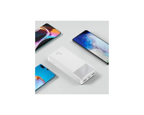 Батарея универсальная Baseus Bipow 20000mAh, 15W, USB-C/3A, 2*USB-A/3A(max.), +cable, white (PPBD050102) Батарея универсальная Baseus Bipow 20000mAh, 15W, USB-C/3A, 2*USB-A/3A(max.), +cable, white (PPBD050102)