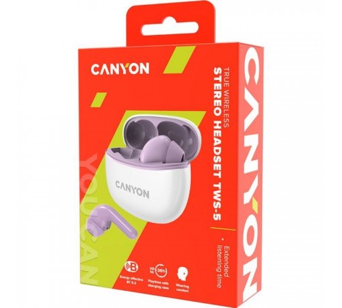 Наушники Canyon TWS-5 Purple (CNS-TWS5PU) Наушники Canyon TWS-5 Purple (CNS-TWS5PU)