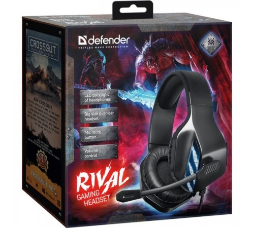 Навушники Defender Rival Black (64565) Навушники Defender Rival Black (64565)