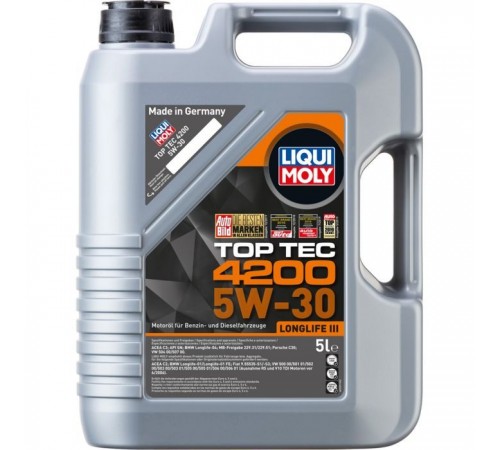 Моторна олива Liqui Moly Top Tec 4200 SAE 5W-30 5л. (7661) Моторна олива Liqui Moly Top Tec 4200 SAE 5W-30 5л. (7661)