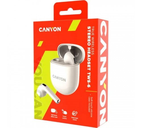 Наушники Canyon TWS-6 Beige (CNS-TWS6BE) Наушники Canyon TWS-6 Beige (CNS-TWS6BE)