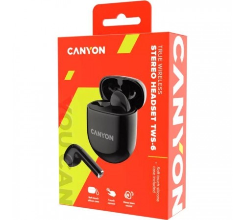Наушники Canyon TWS-6 Black (CNS-TWS6B) Наушники Canyon TWS-6 Black (CNS-TWS6B)