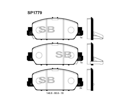 Тормозные колодки HI-Q SP1779 Тормозные колодки HI-Q SP1779