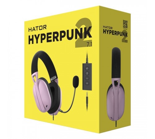 Навушники Hator Hyperpunk 2 USB 7.1 Black/Lilac (HTA-849)