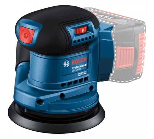 Шлифовальная машина Bosch GEX 185-LI, 18В, 125 мм, 6000-10000 об/мин (без АКБ и ЗУ) (0.601.3A5.020) Шлифовальная машина Bosch GEX 185-LI, 18В, 125 мм, 6000-10000 об/мин (без АКБ и ЗУ) (0.601.3A5.020)