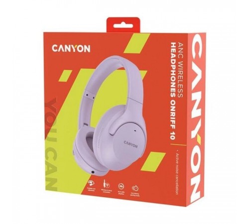 Наушники Canyon OnRiff 10 ANC Bluetooth Purple (CNS-CBTHS10PU) Наушники Canyon OnRiff 10 ANC Bluetooth Purple (CNS-CBTHS10PU)