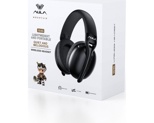 Наушники Aula S6 - 3 in 1 Wired/2.4G Wireless/Bluetooth Black (6948391235554)