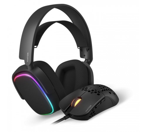 Наушники Hator Phoenix 7.1 RGB + Stellar Pro Black (НТR-001) Наушники Hator Phoenix 7.1 RGB + Stellar Pro Black (НТR-001)