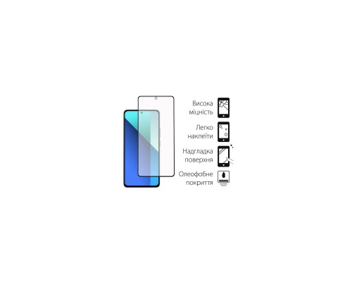 Чехол для мобильного телефона Dengos Kit for Xiaomi Redmi Note 13 4G case + glass (Black) (DG-KM-66)