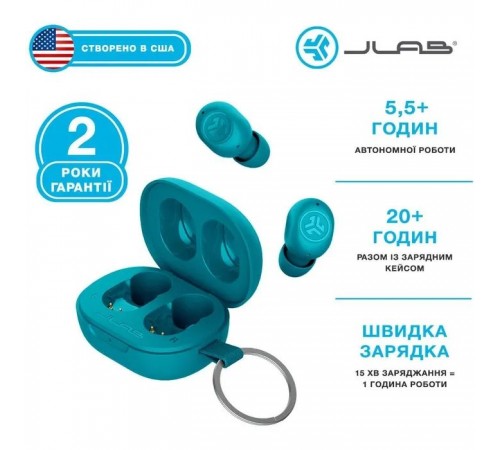 Навушники Jlab JBuds Mini Aqua Teal (IEUEBJBMINIRAQUA124) Навушники Jlab JBuds Mini Aqua Teal (IEUEBJBMINIRAQUA124)