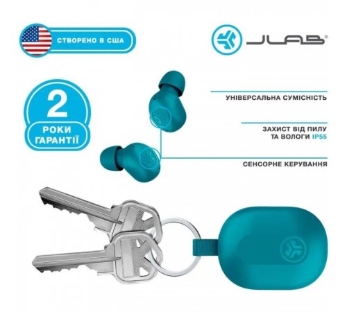 Навушники Jlab JBuds Mini Aqua Teal (IEUEBJBMINIRAQUA124) Навушники Jlab JBuds Mini Aqua Teal (IEUEBJBMINIRAQUA124)