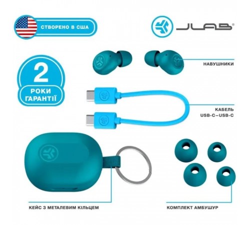 Навушники Jlab JBuds Mini Aqua Teal (IEUEBJBMINIRAQUA124) Навушники Jlab JBuds Mini Aqua Teal (IEUEBJBMINIRAQUA124)