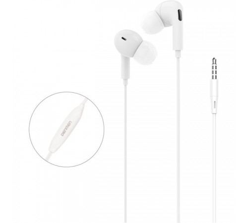 Наушники Denmen HF DR06 3.5mm 1.2м White (DE-DR06-WH) Наушники Denmen HF DR06 3.5mm 1.2м White (DE-DR06-WH)