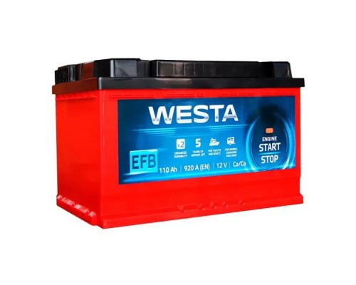 Аккумулятор автомобильный Westa 6CT-110 А (0) RED EFB