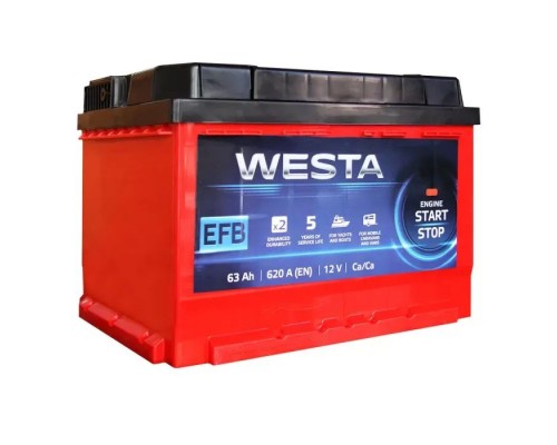 Акумулятор автомобільний Westa 6CT-63 А (0) RED EFB Акумулятор автомобільний Westa 6CT-63 А (0) RED EFB
