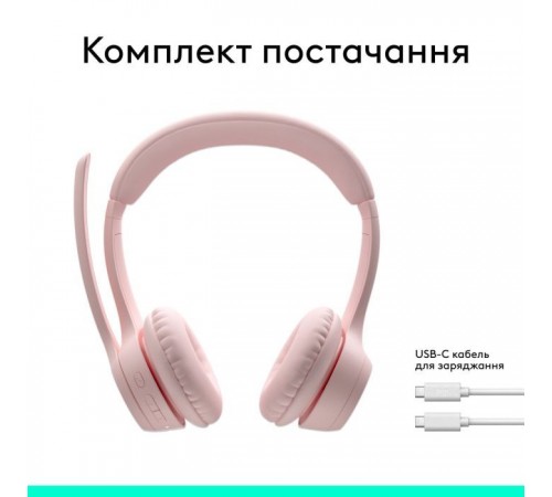 Навушники Logitech Zone 300 Bluetooth Rose (981-001412) Навушники Logitech Zone 300 Bluetooth Rose (981-001412)