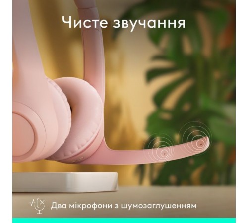 Навушники Logitech Zone 300 Bluetooth Rose (981-001412) Навушники Logitech Zone 300 Bluetooth Rose (981-001412)