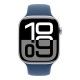 Смарт-годинник Apple Watch Series 10 GPS 46mm Silver Aluminium Case with Denim Sport Band - S/M (MWWL3QH/A)