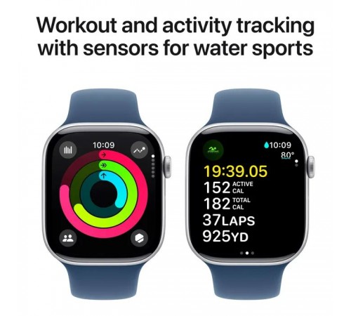 Смарт-годинник Apple Watch Series 10 GPS 46mm Silver Aluminium Case with Denim Sport Band - S/M (MWWL3QH/A) Смарт-годинник Apple Watch Series 10 GPS 46mm Silver Aluminium Case with Denim Sport Band - S/M (MWWL3QH/A)